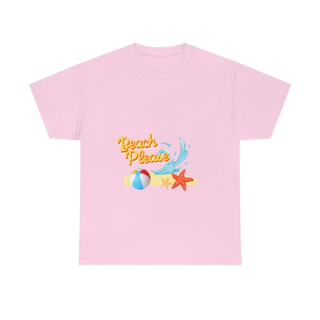 Beach Please Beach Ball Unisex Heavy Cotton Tee