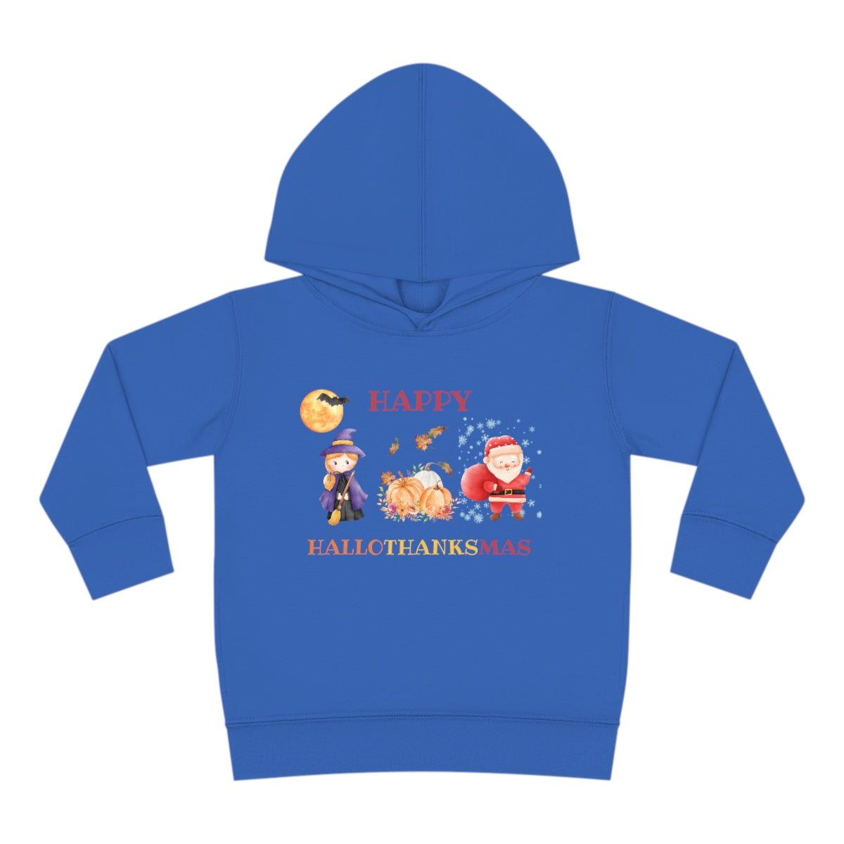 Happy Hallothanksmas Toddler Pullover Fleece Hoodie