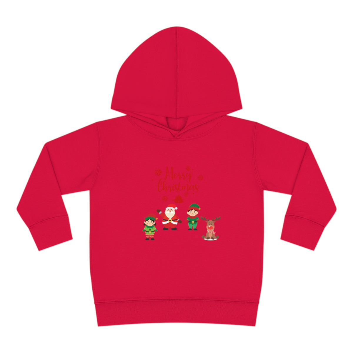 Merry Christmas From Santa & Helpers Toddler Pullover Fleece Hoodie