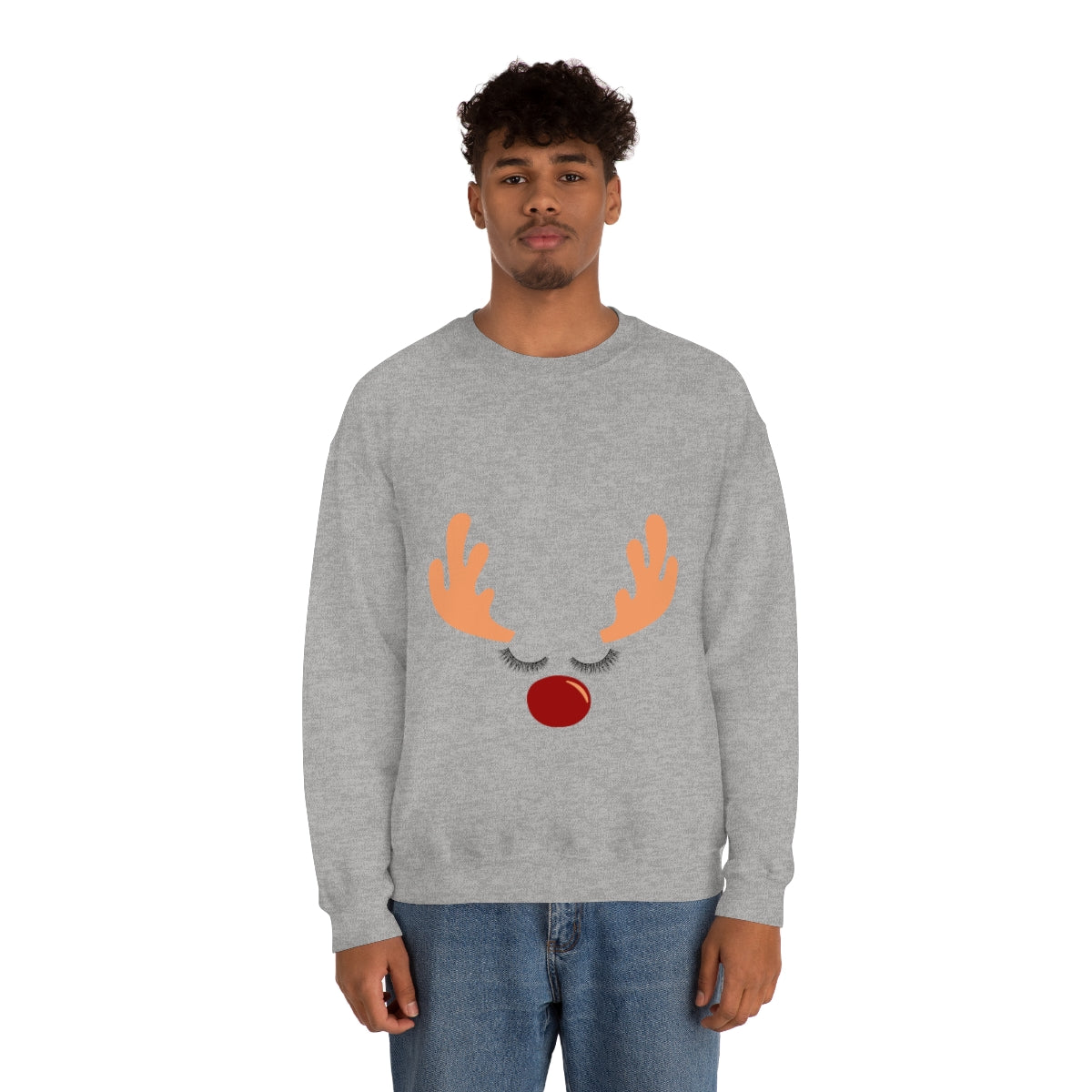 Reindeer Christmas Unisex Heavy Blend™ Crewneck Sweatshirt