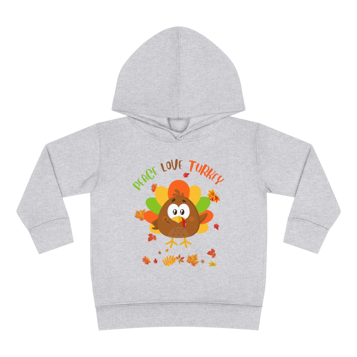 Peace Love Turkey Toddler Pullover Fleece Hoodie