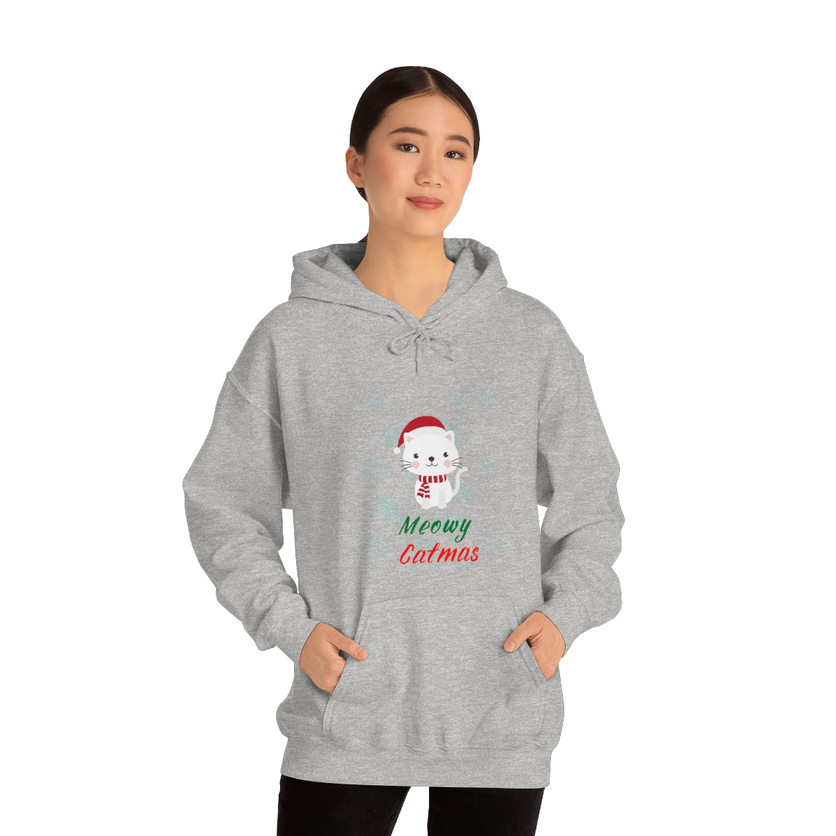 Meowy Catmas Unisex Heavy Blend™ Hooded Sweatshirt