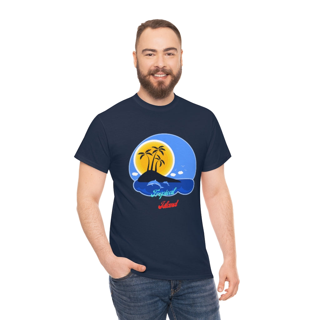 Tropical Island Unisex Heavy Cotton Tee