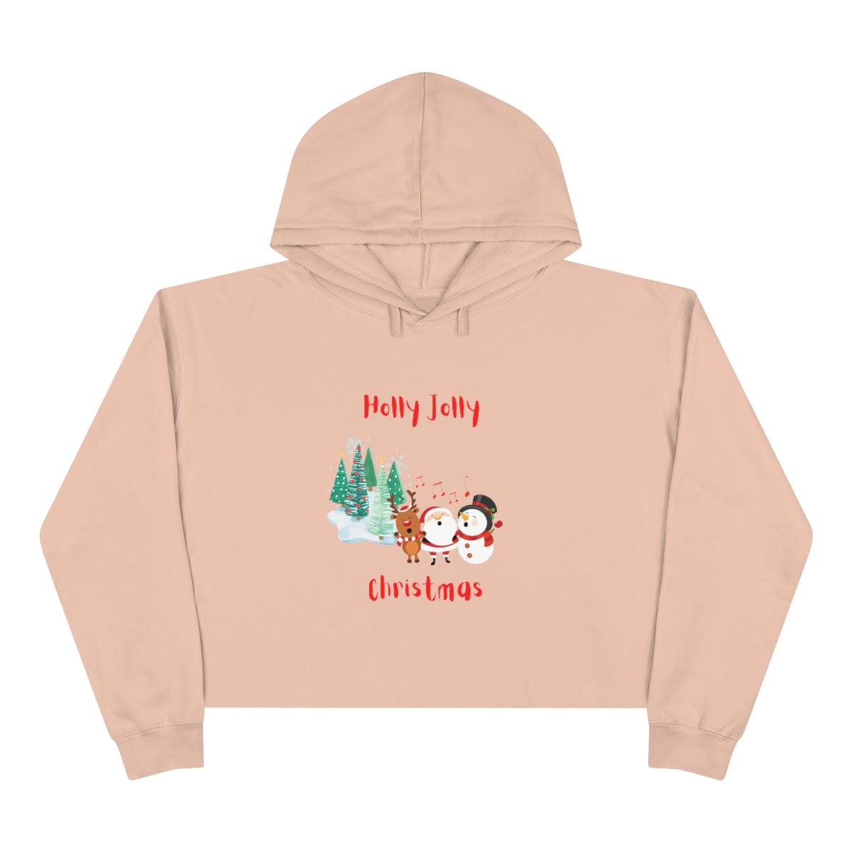 Holly Jolly Christmas Crop Hoodie