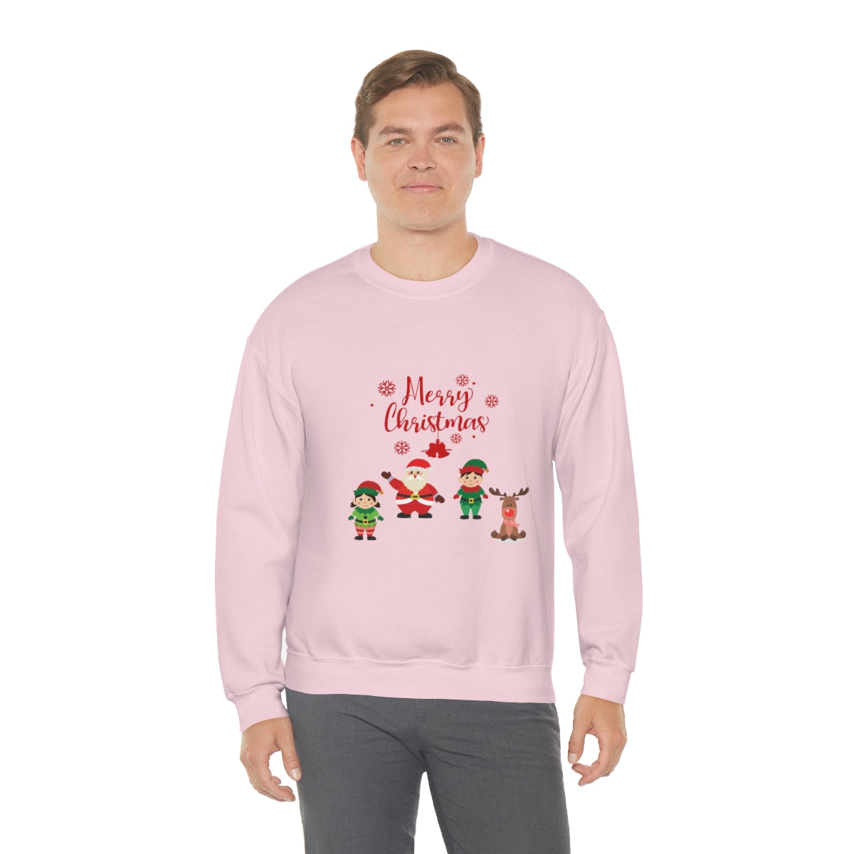 Merry Christmas From Santa & Helpers Unisex Heavy Blend™ Crewneck Sweatshirt