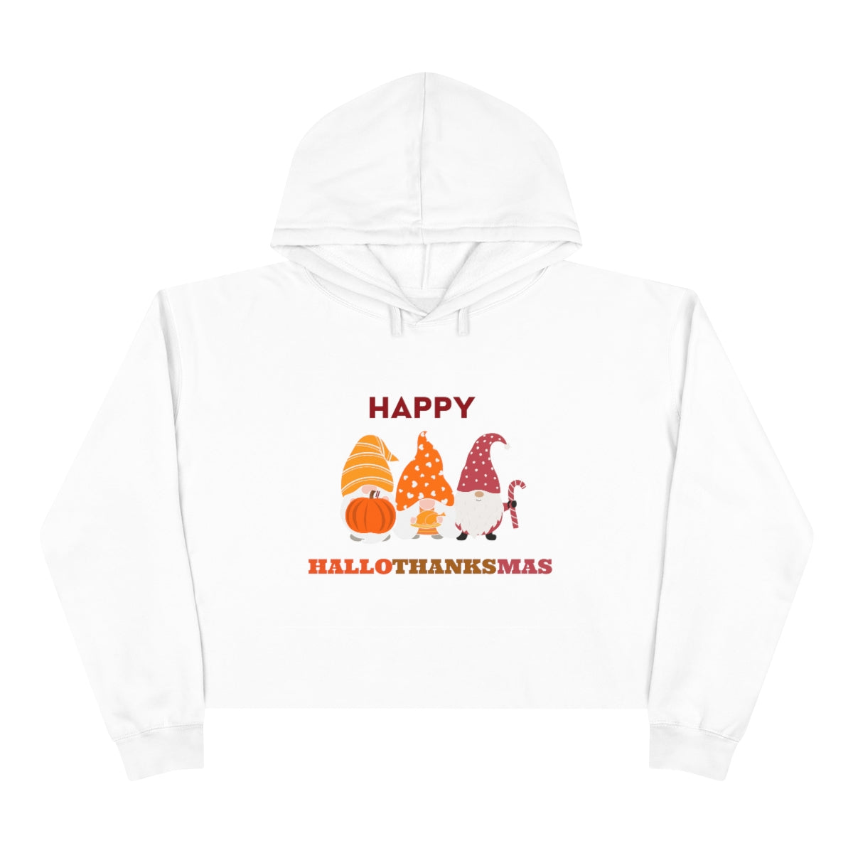 Happy Hallothanksmas Crop Hoodie