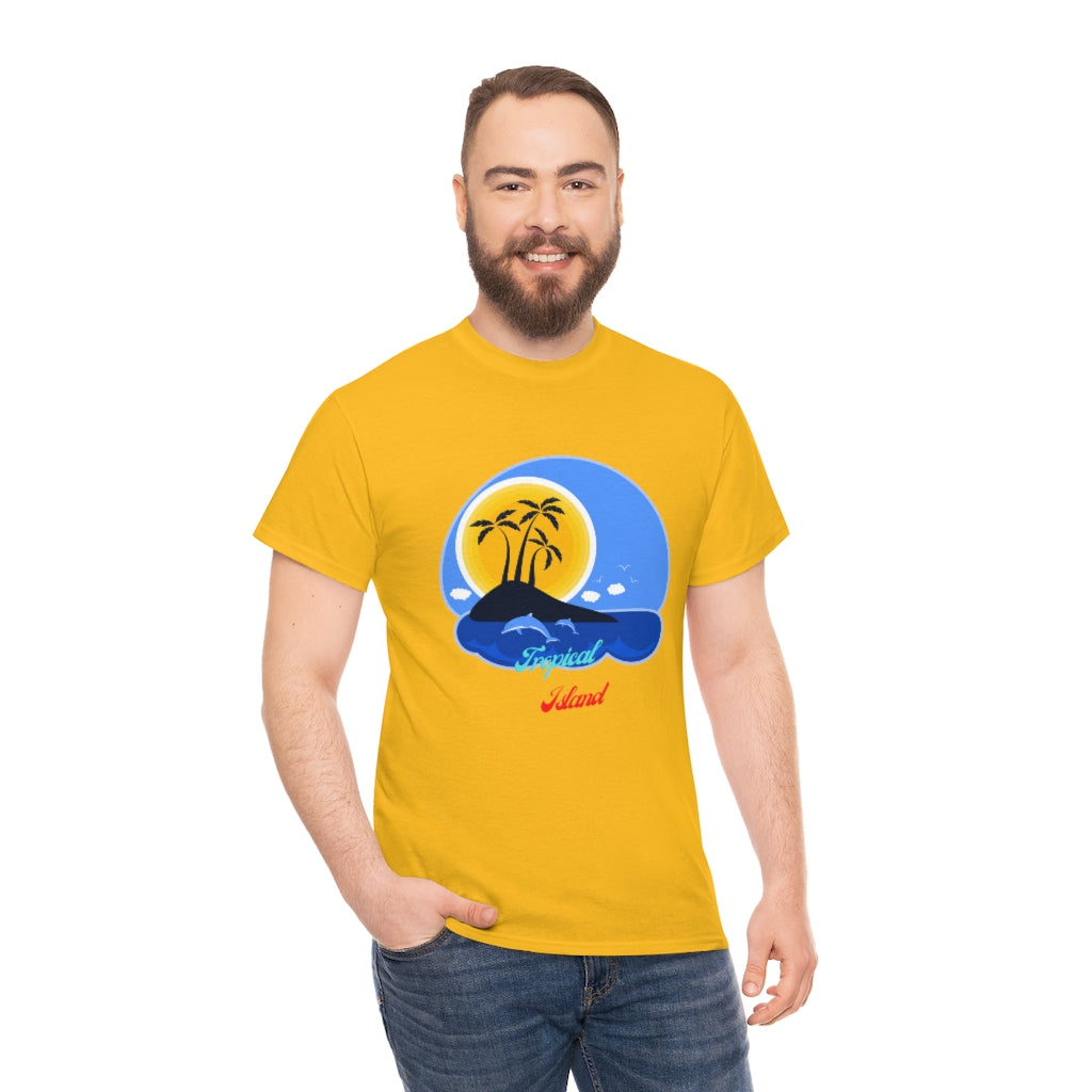 Tropical Island Unisex Heavy Cotton Tee