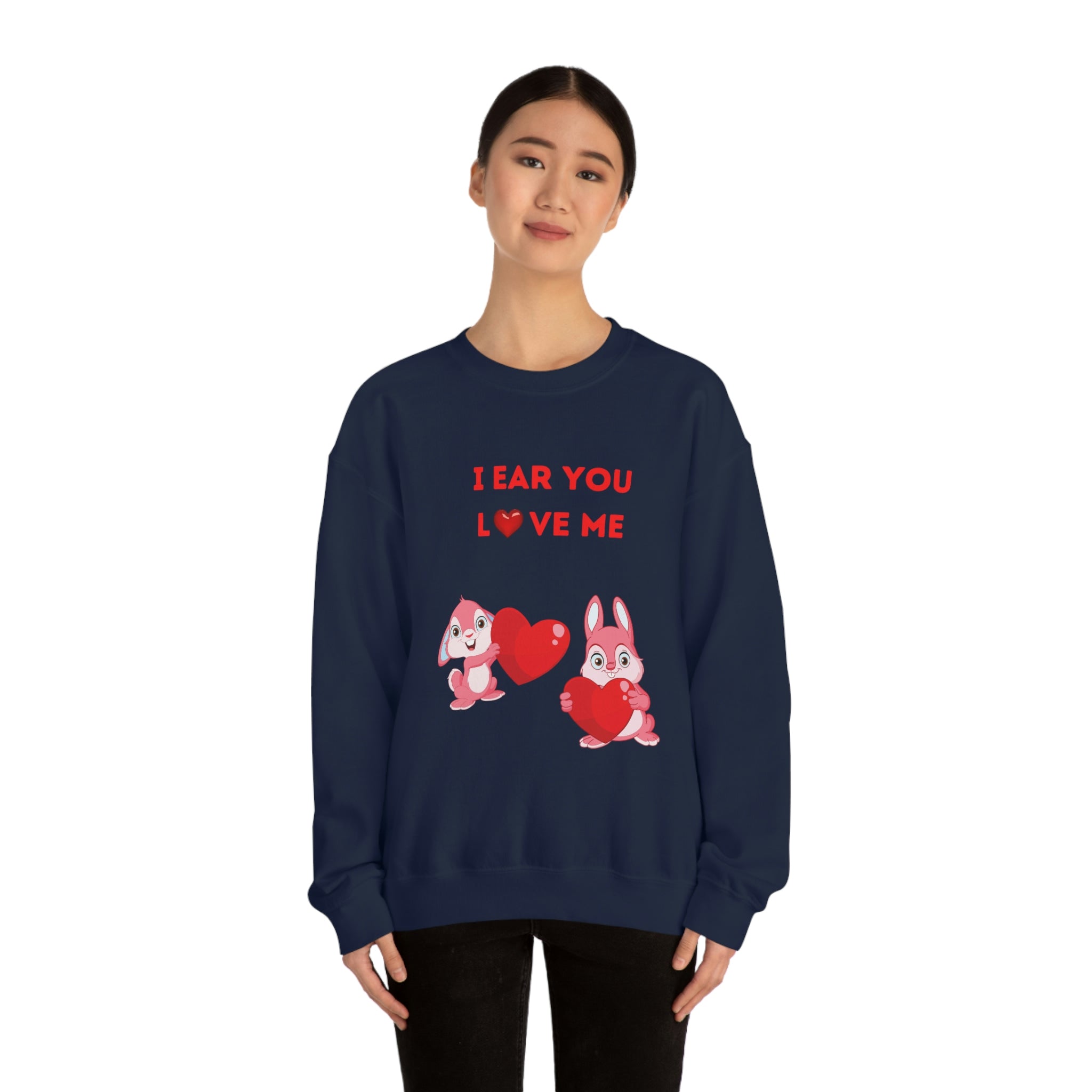 I Ear You Love Me Unisex Heavy Blend™ Crewneck Sweatshirt