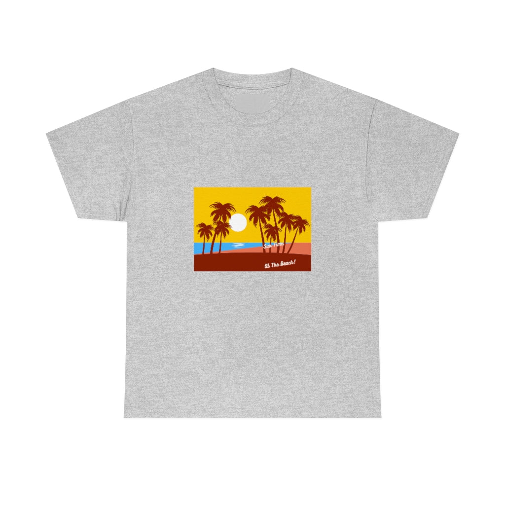 Sun Time At The Beach Unisex Heavy Cotton Tee