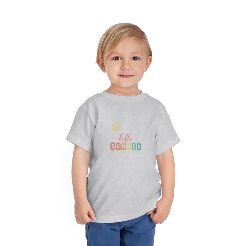 Sunny Hello Summer Toddler Short Sleeve Tee