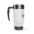 The Luck Of The Gnomies! Stainless Steel Travel Mug with Handle, 14oz