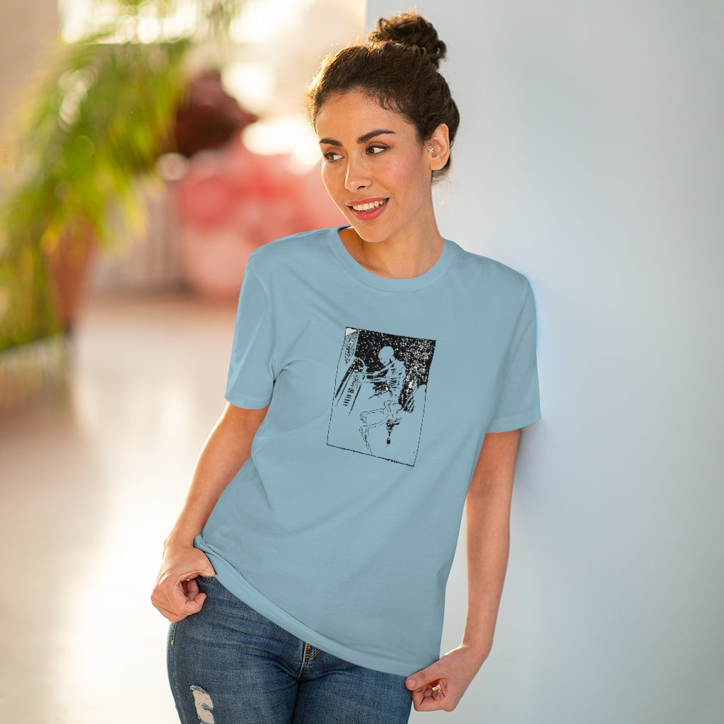 Skeleton Piano Player Organic Creator T-shirt - Unisex