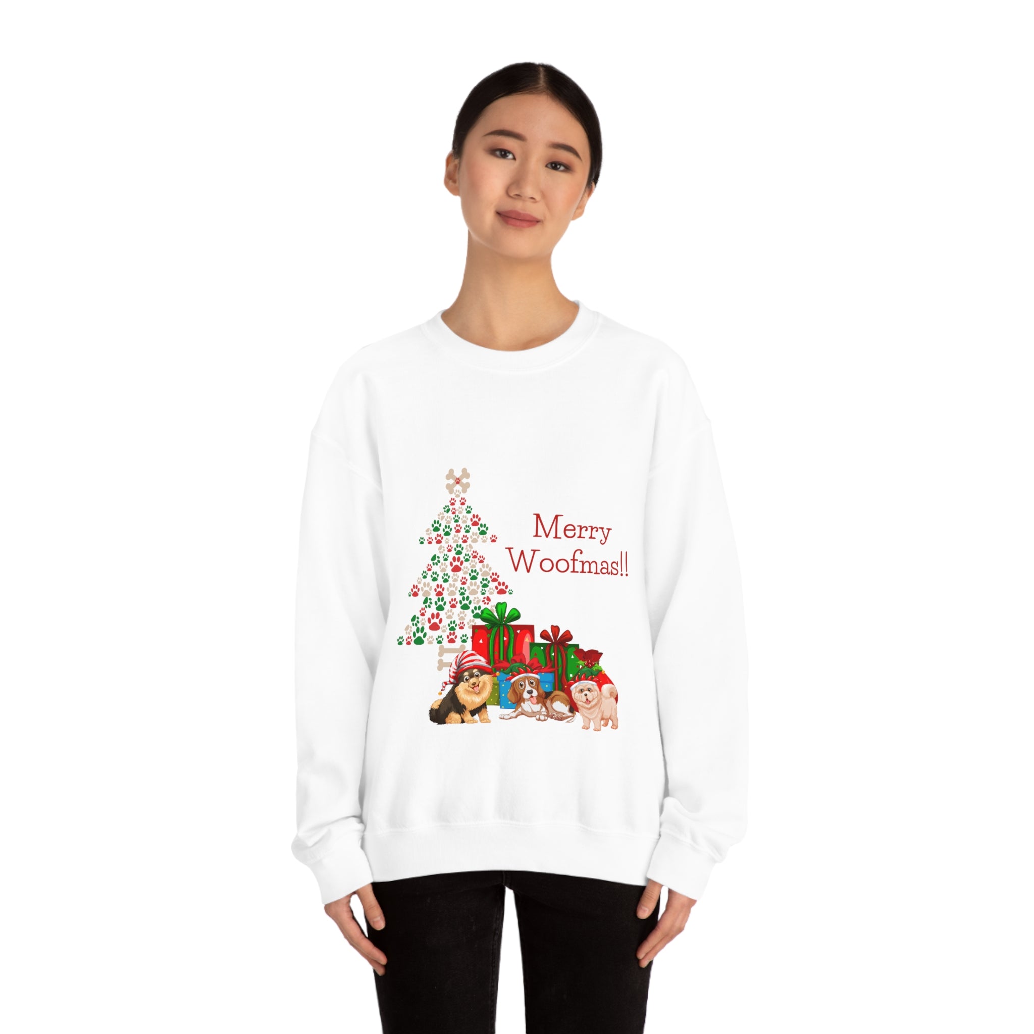 Merry Woolfmas Unisex Heavy Blend™ Crewneck Sweatshirt