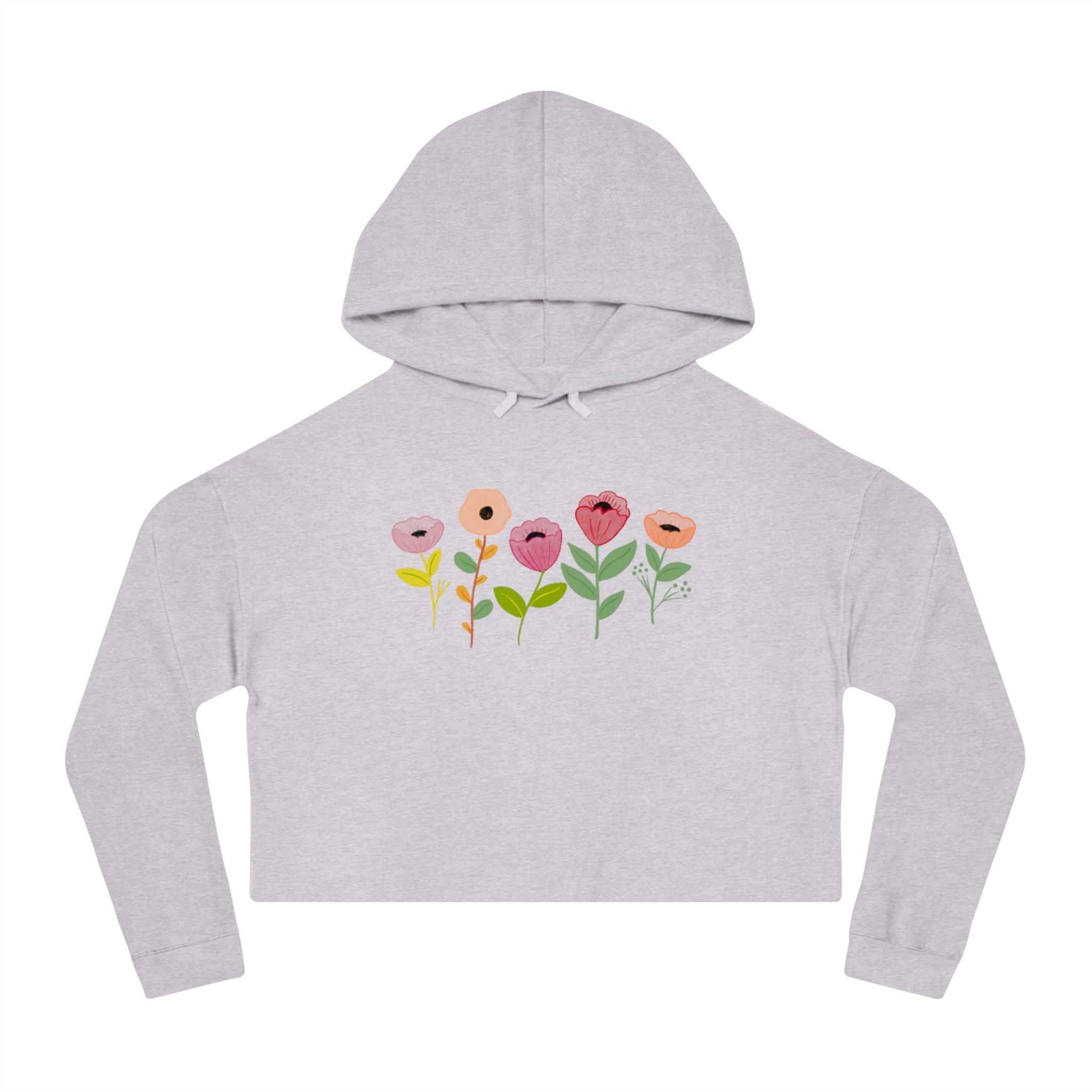 Spring Flowers Women’s Cropped Hooded Sweatshirt