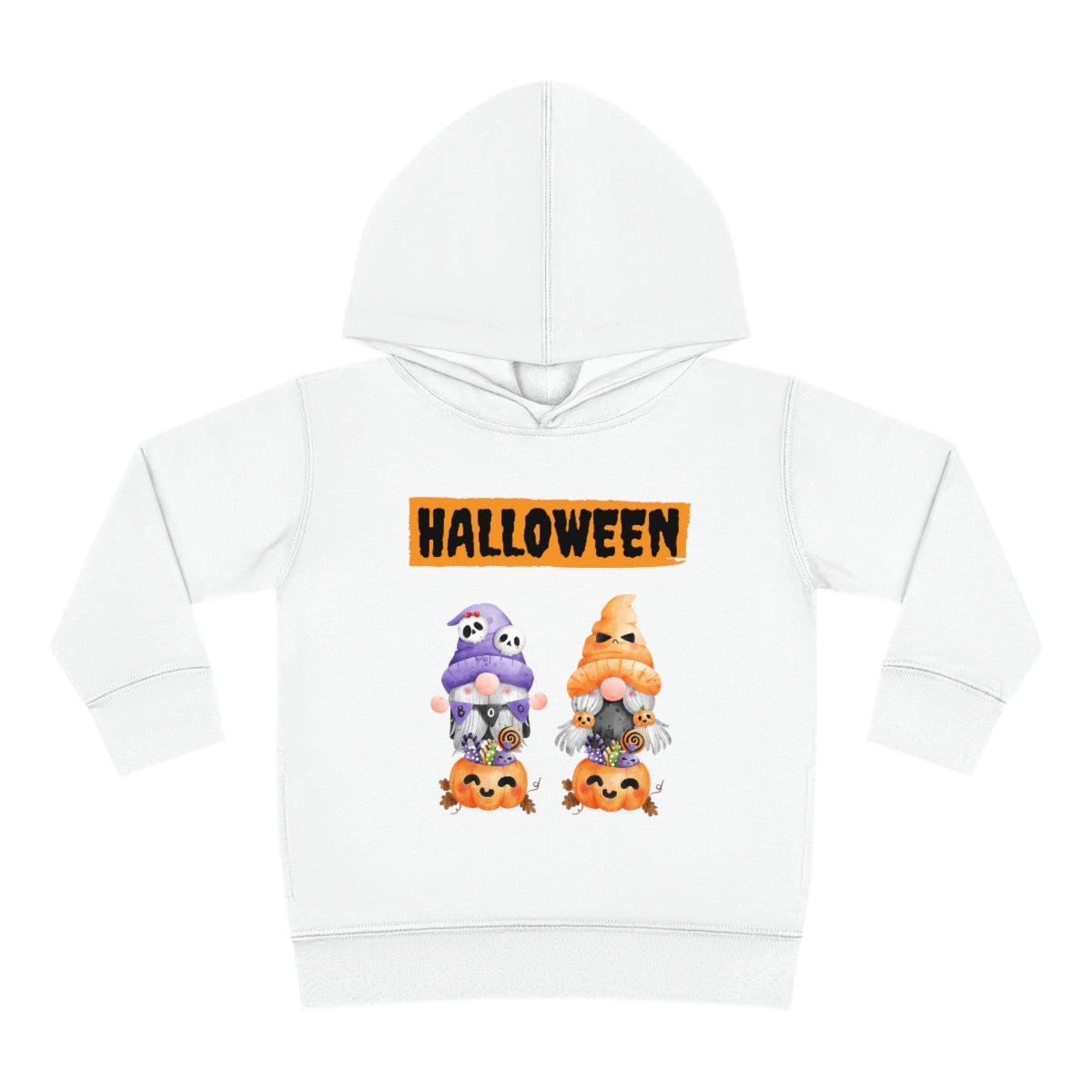 Happy Halloween Pumpkin Candies Toddler Pullover Fleece Hoodie