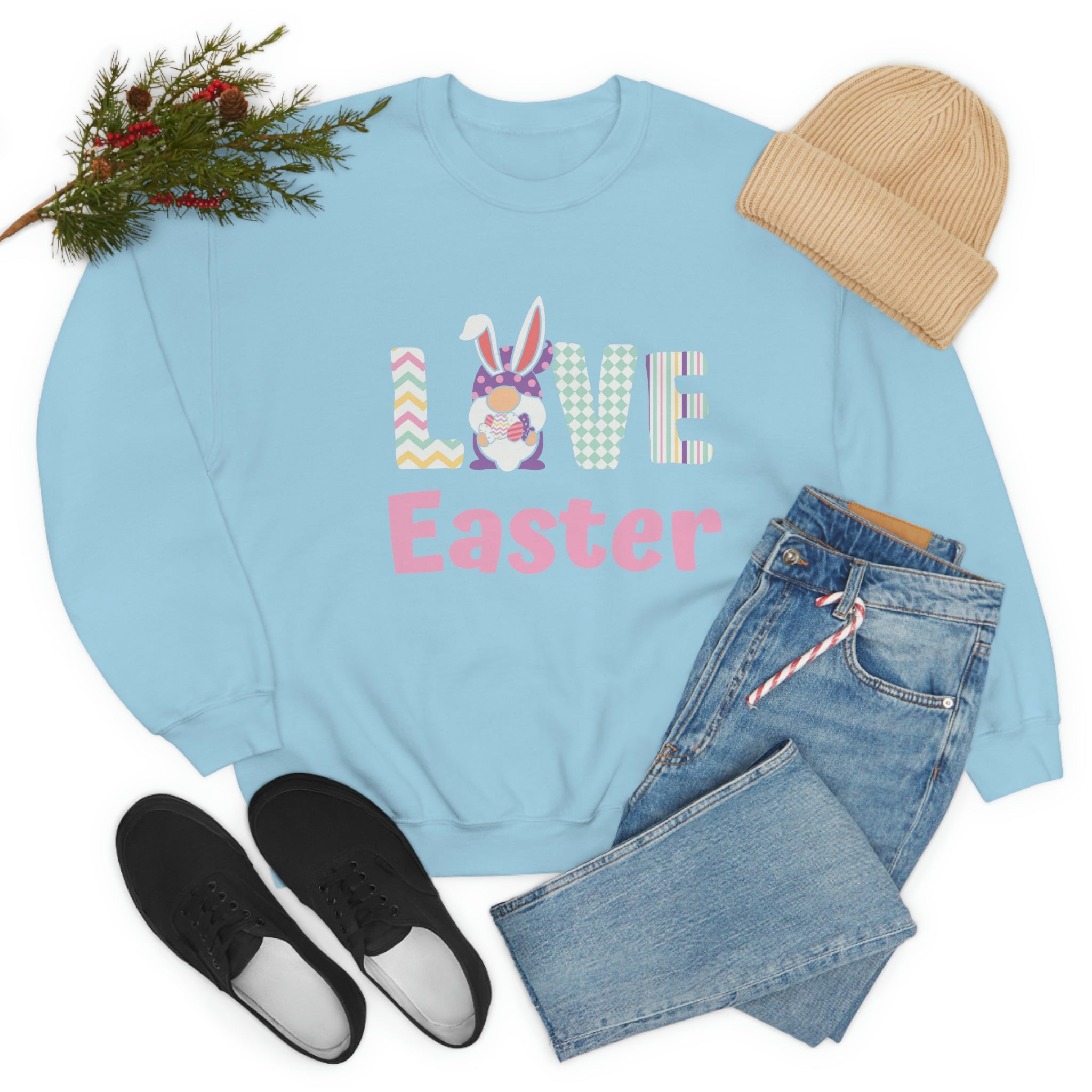 Gnome Love Easter Unisex Heavy Blend™ Crewneck Sweatshirt