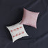 Little Hearts Square Pillow - Pink Back