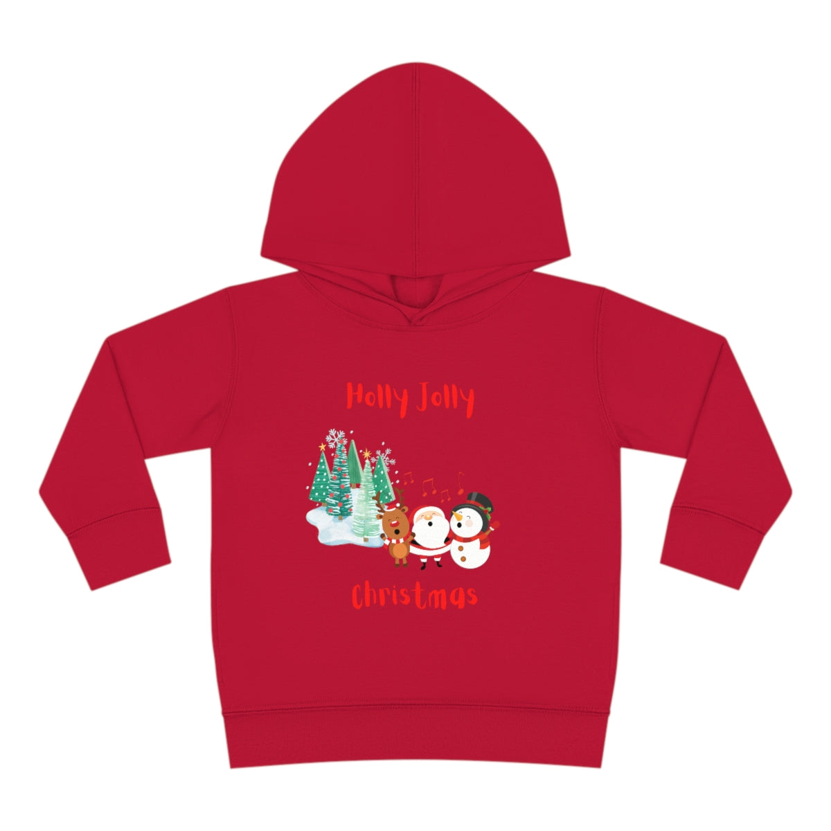 Holly Jolly Christmas Toddler Pullover Fleece Hoodie