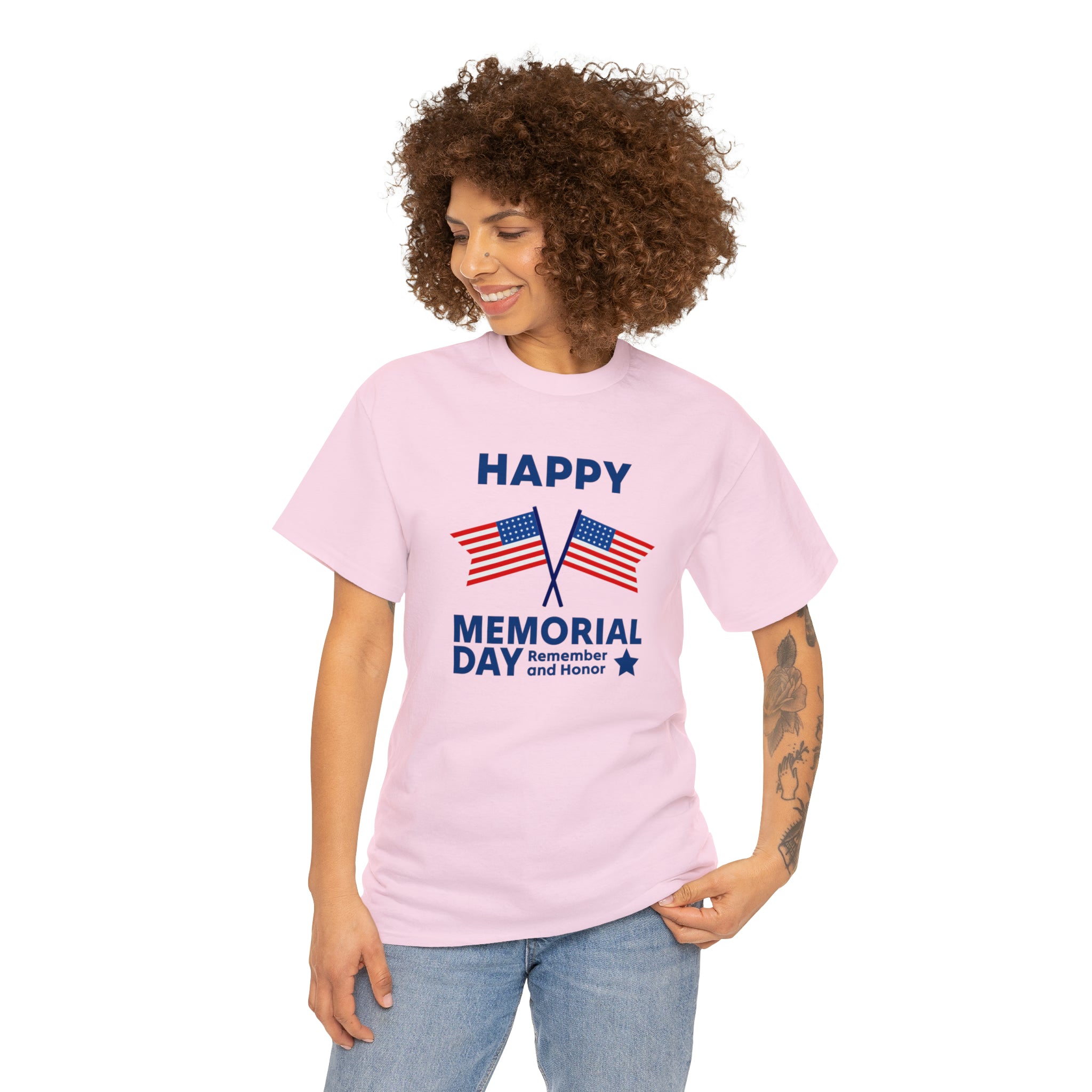 Happy Memorial Day Unisex Heavy Cotton Tee