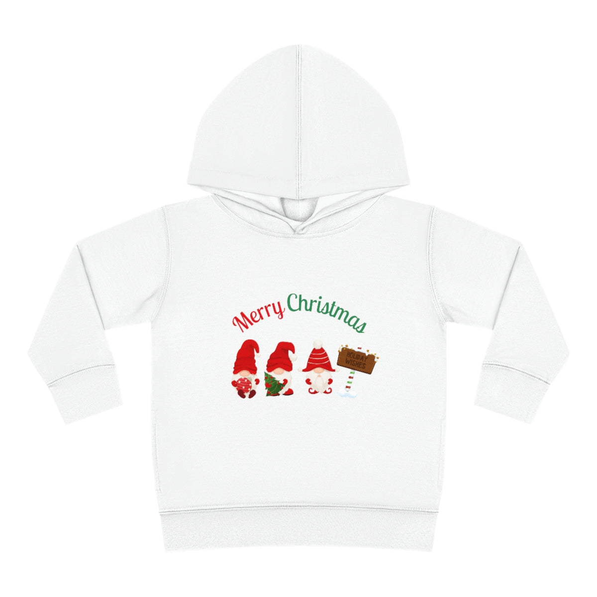 Cute Gnome Merry Christmas Toddler Pullover Fleece Hoodie