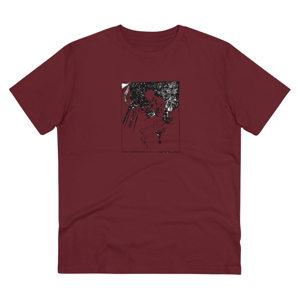 Skeleton Piano Player Organic Creator T-shirt - Unisex