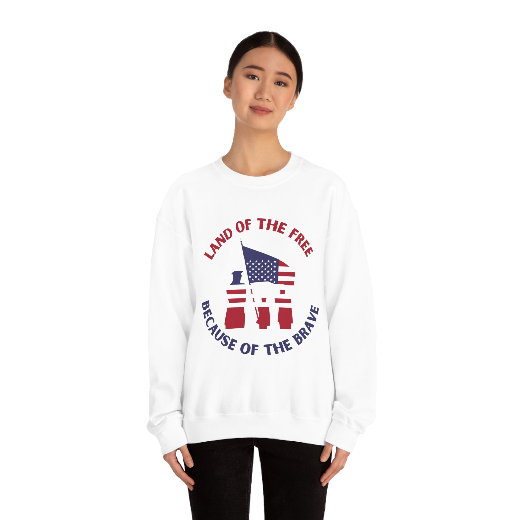 Memorial Day Land Of The Free Unisex Heavy Blend™ Crewneck Sweatshirt