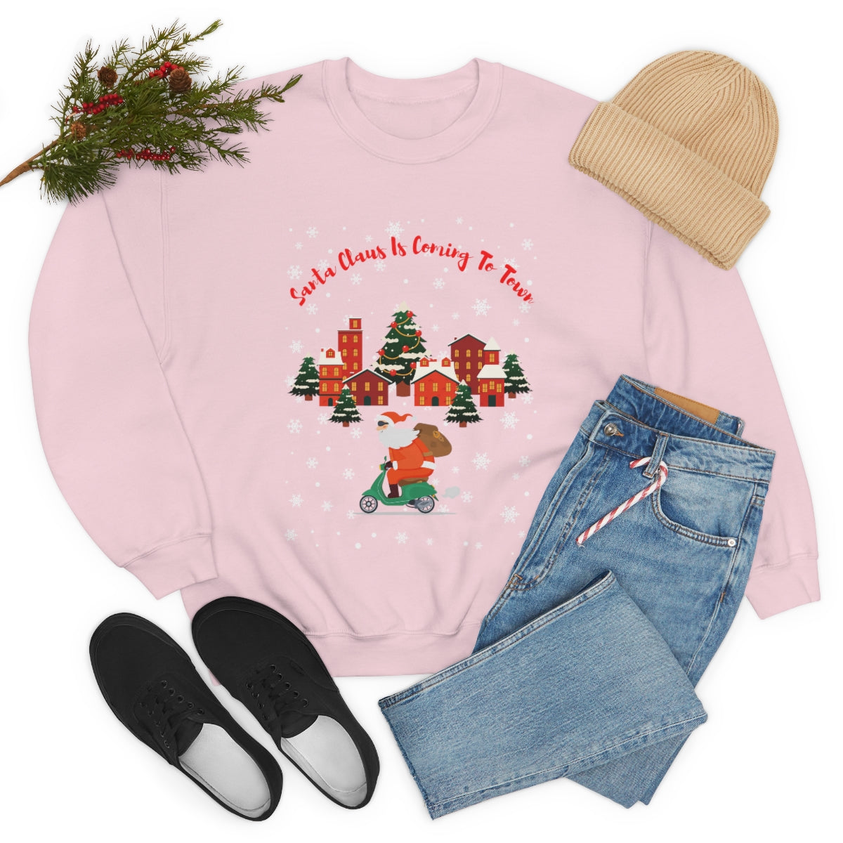 Santa Claus Is Coming To Town Unisex Heavy Blend™ Crewneck Sweatshirt