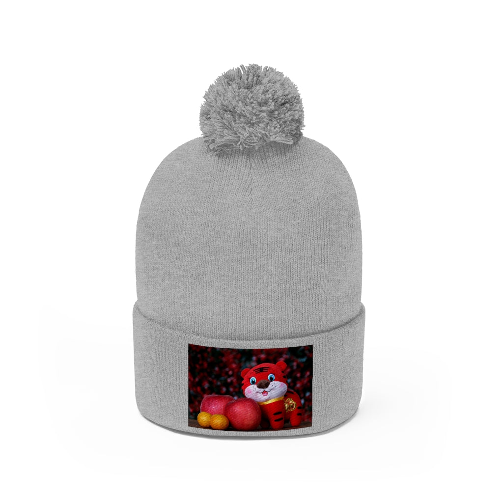 Tiger Pom Pom Beanie