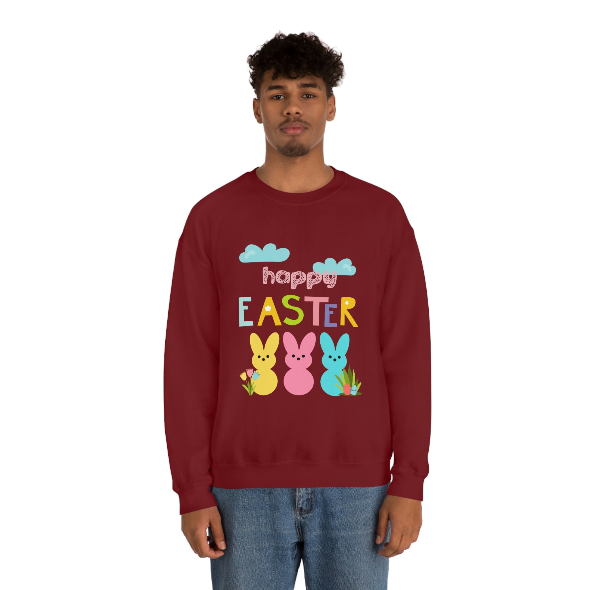 Happy Easter Bunny Unisex Heavy Blend™ Crewneck Sweatshirt