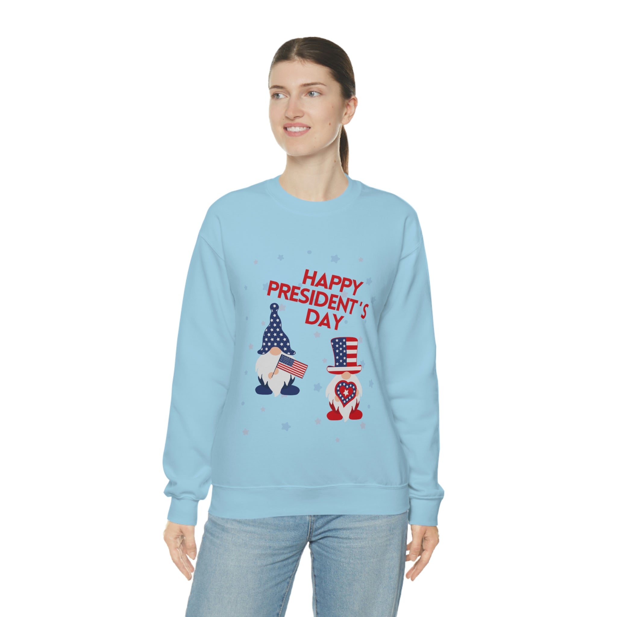 Happy President's Day Gnome Unisex Heavy Blend™ Crewneck Sweatshirt