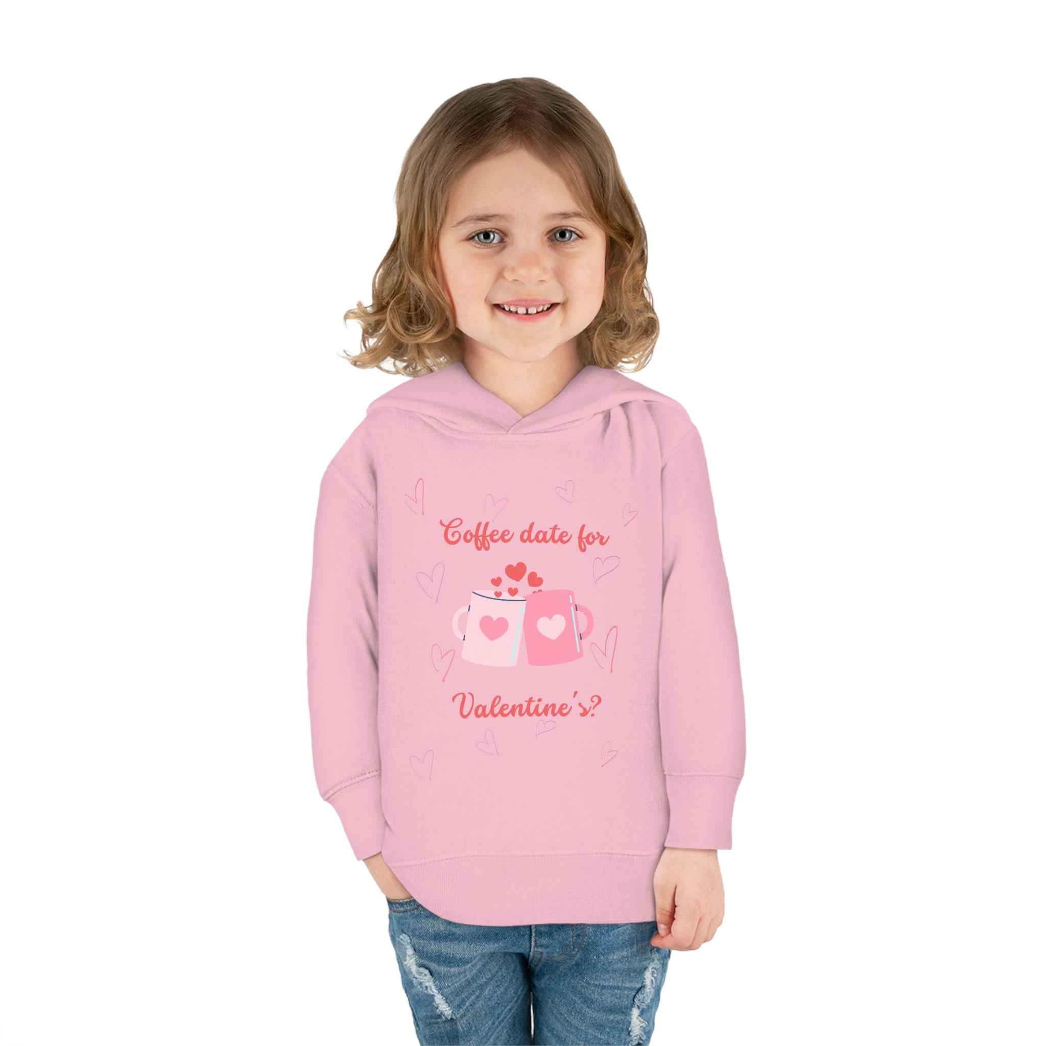 I Love Coffee & You!! Toddler Pullover Fleece Hoodie