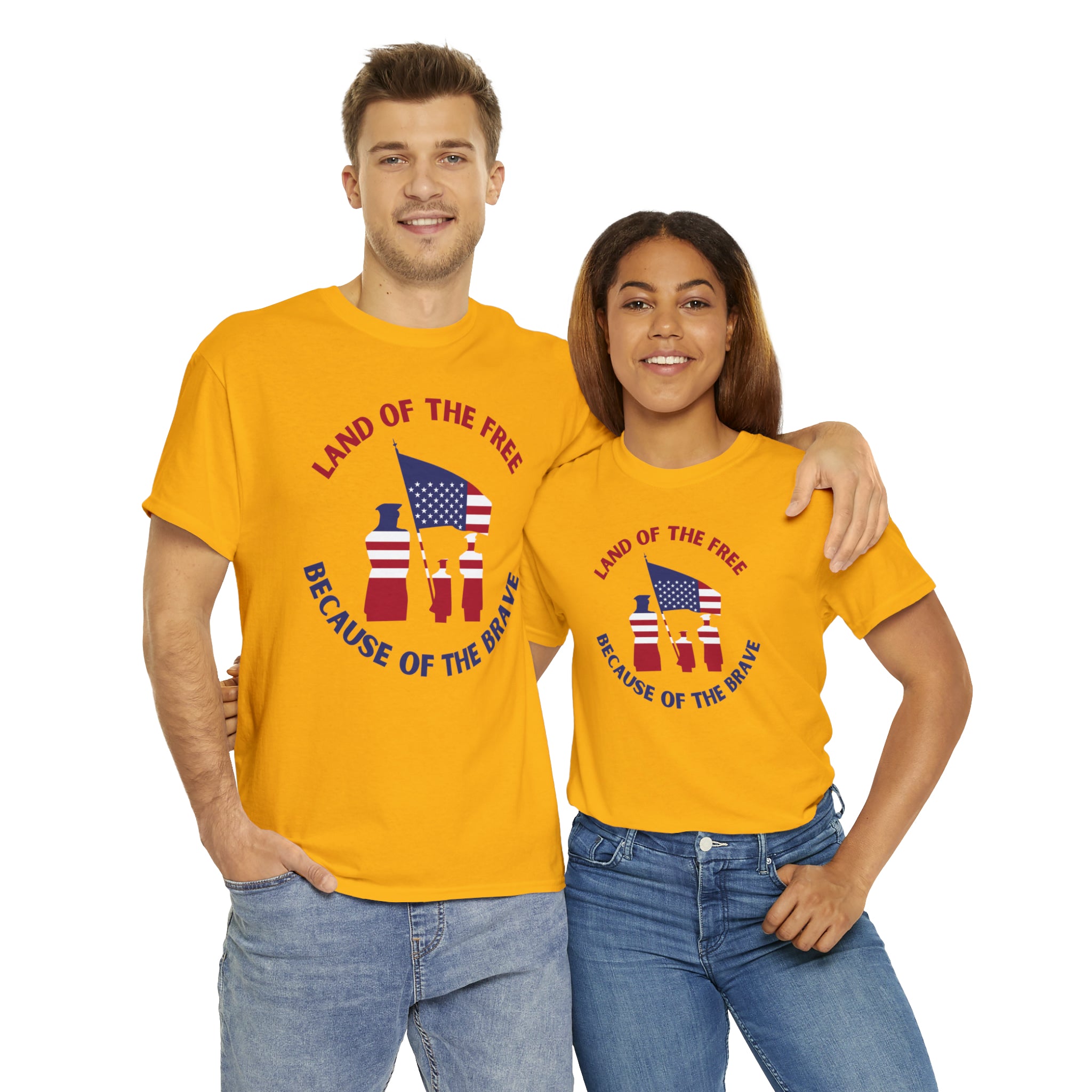 Memorial Day Land of The Free Unisex Heavy Cotton Tee