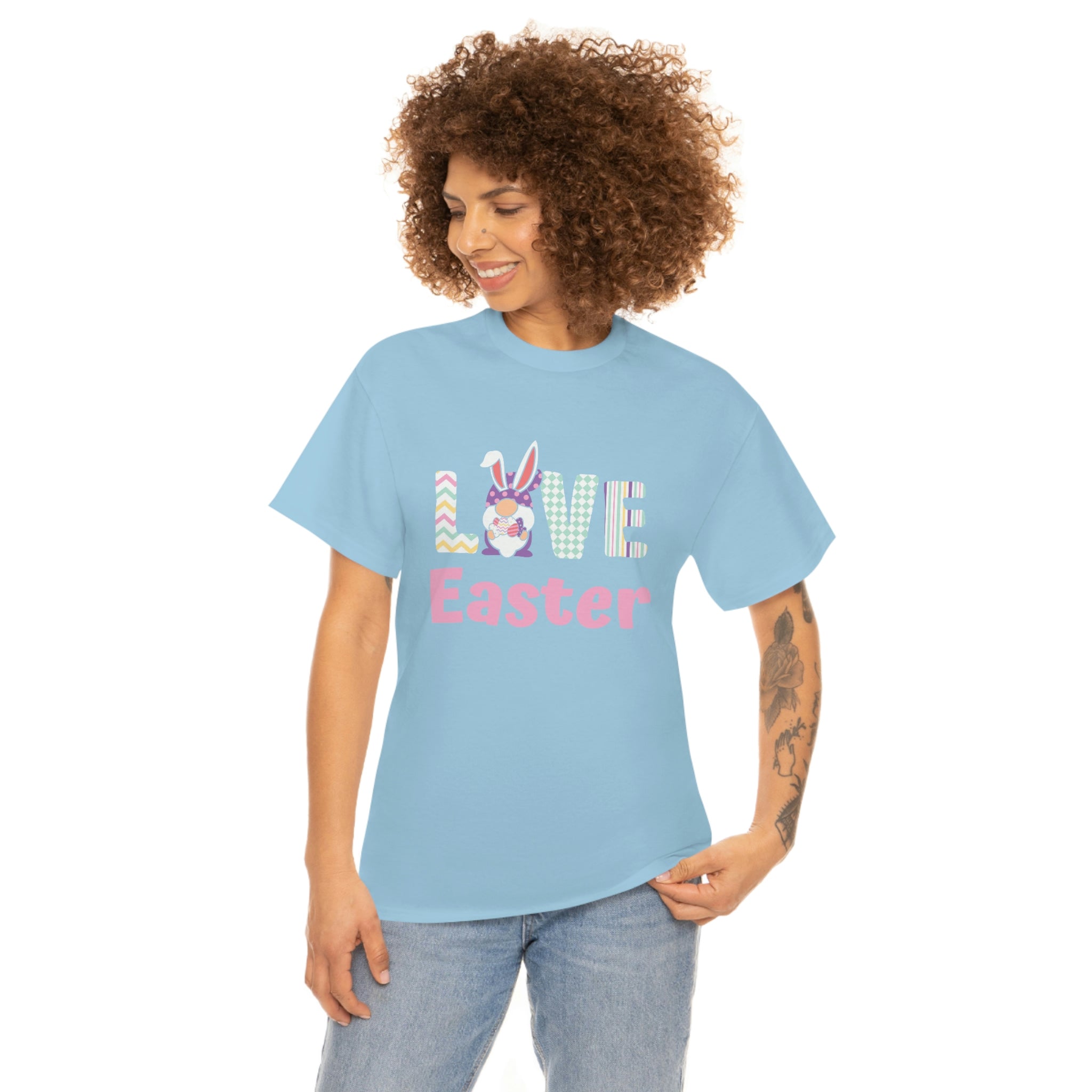Gnome Love Easter Unisex Heavy Cotton Tee