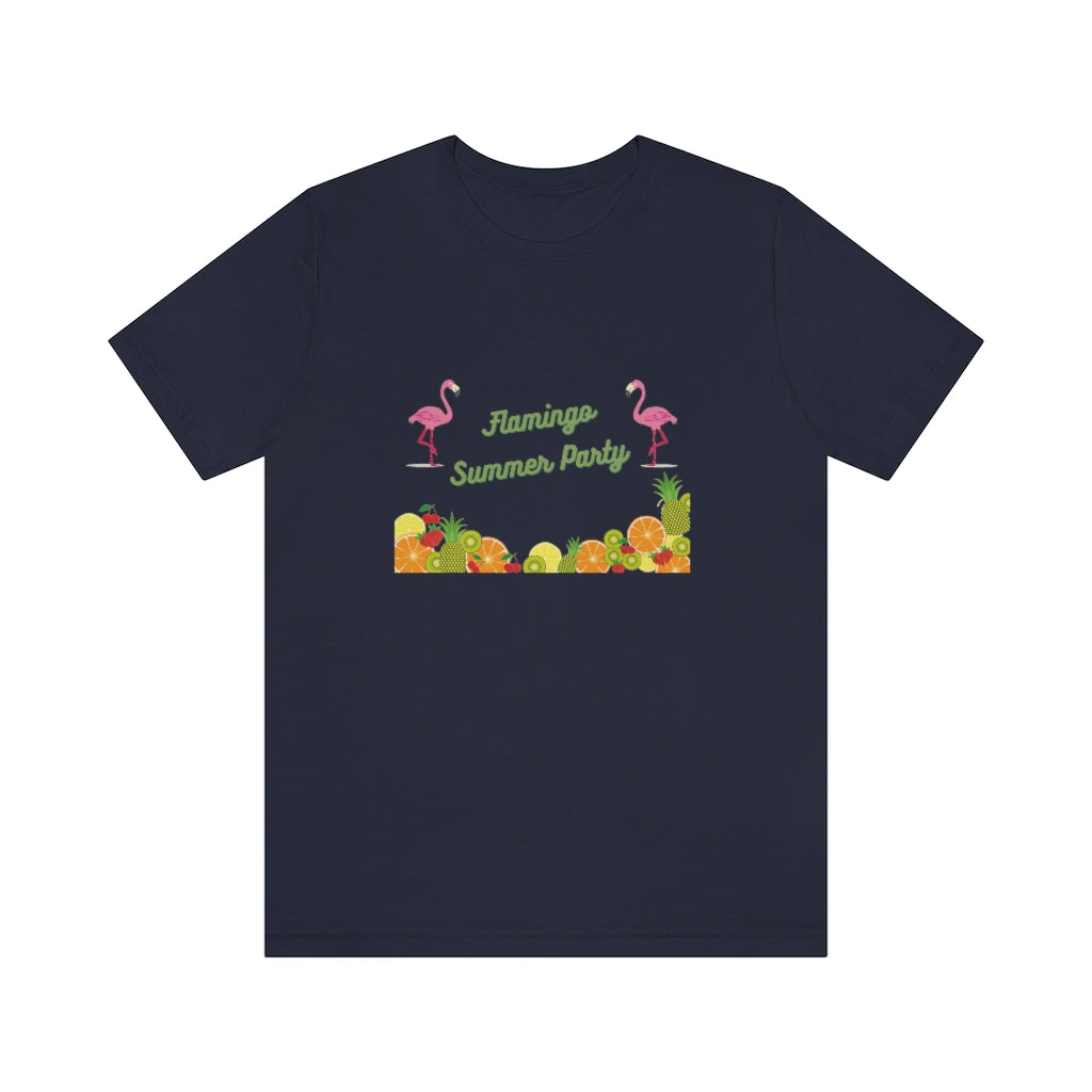 Flamingo Sumer Party Unisex Jersey Short Sleeve Tee