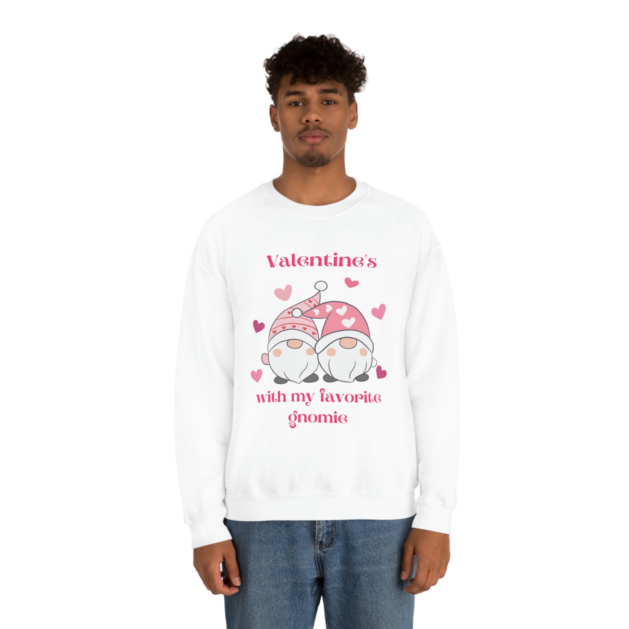 Valentine's With My Favorite Gnomie Unisex Heavy Blend™ Crewneck Sweatshirt