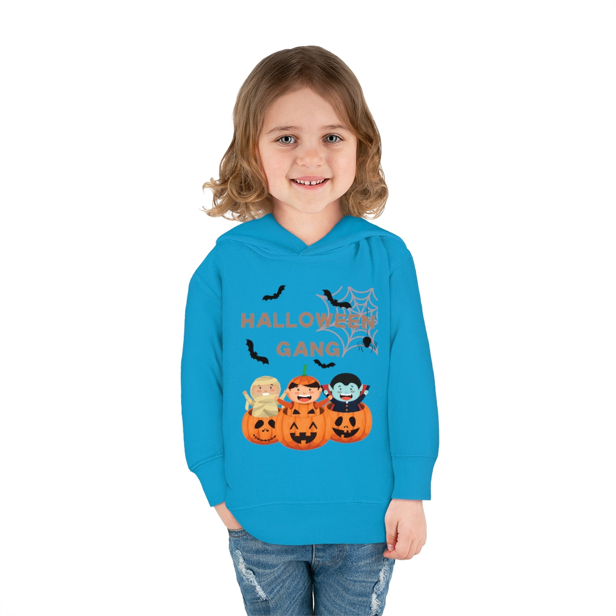 Happy Halloween Pumpkin Gang Toddler Pullover Fleece Hoodie