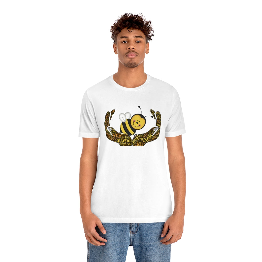 Bee Happy Unisex Jersey Short Sleeve Tee