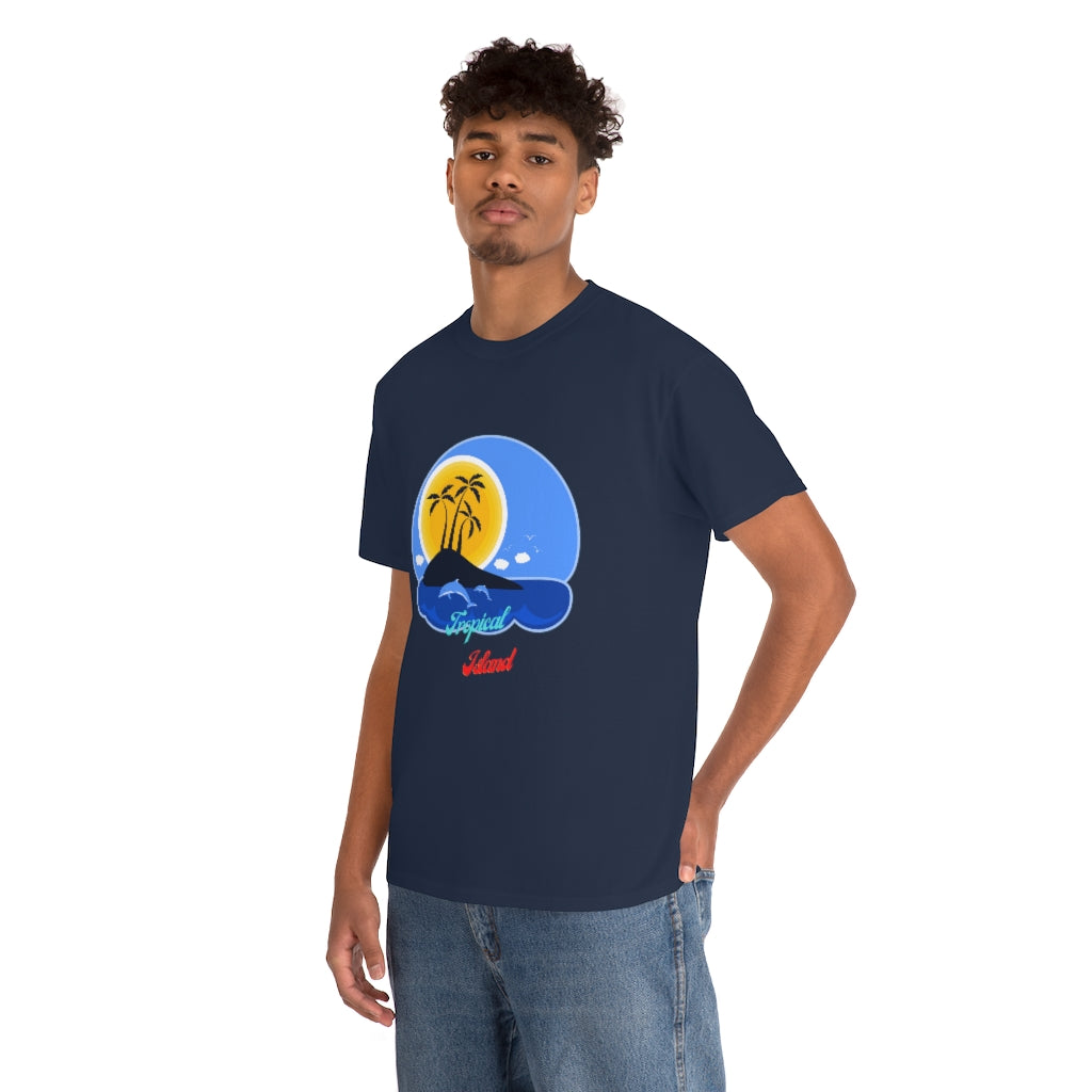 Tropical Island Unisex Heavy Cotton Tee