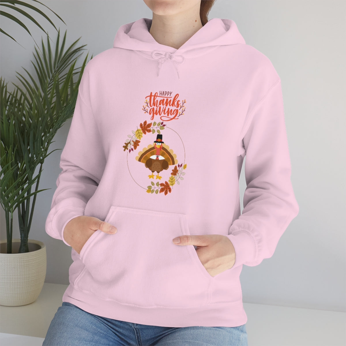 Happy Thanksgiving Pilgrim Turkey Unisex Heavy Blend™ Hooded Sweatshirt