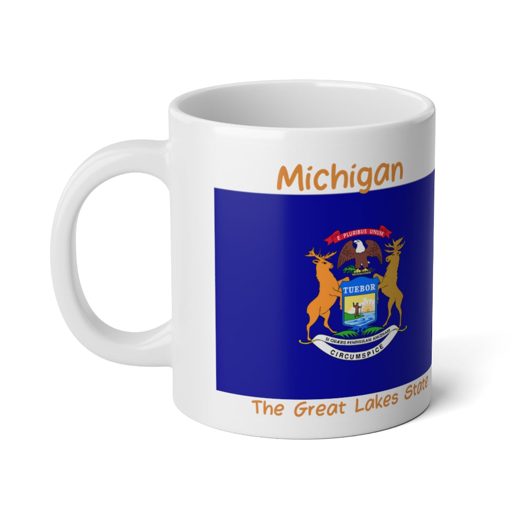 Michigan State Flag Jumbo Mug, 20oz