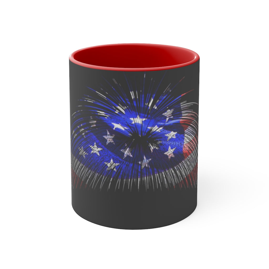 Old Glory Accent Coffee Mug, 11oz