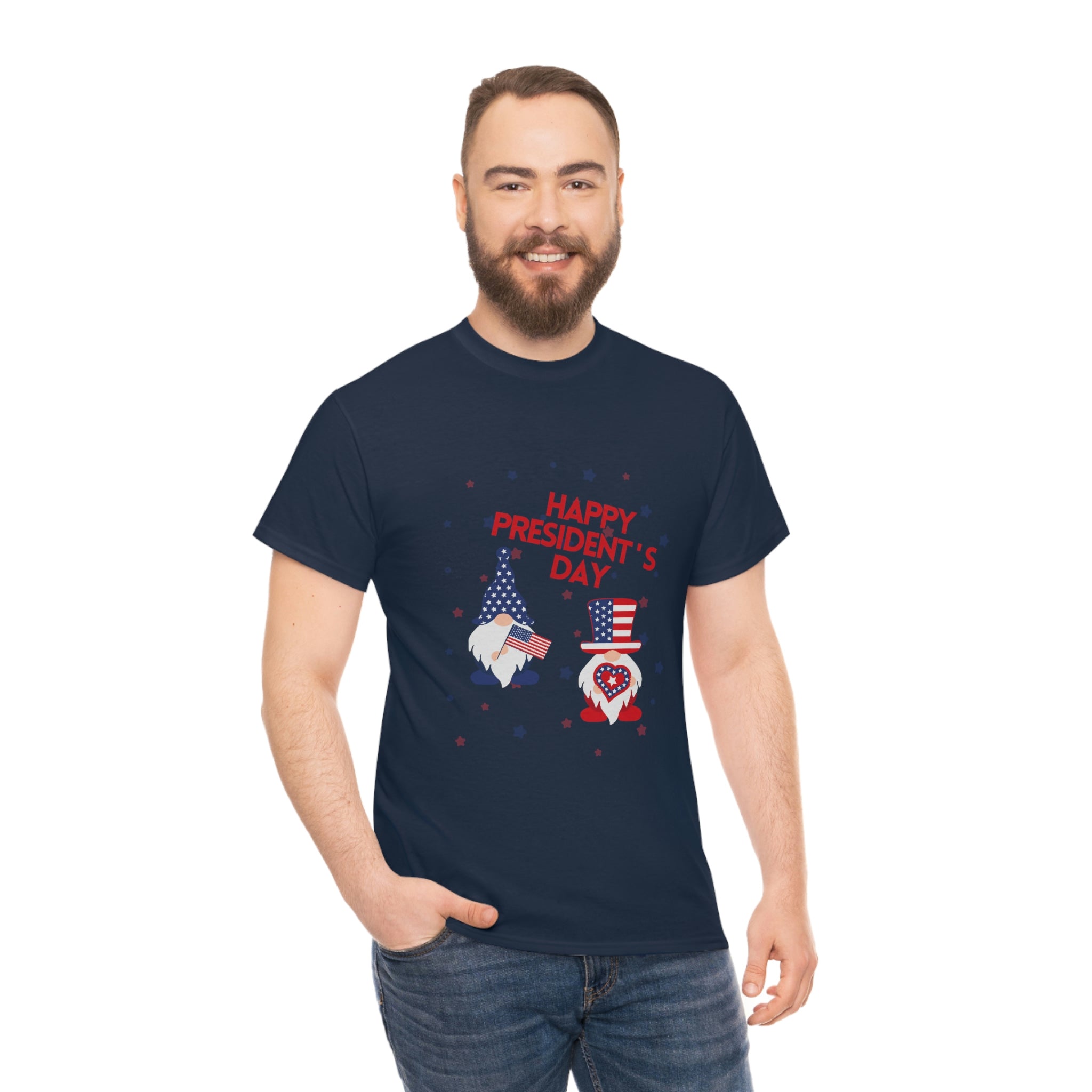 Happy President's Day Gnome Unisex Heavy Cotton Tee