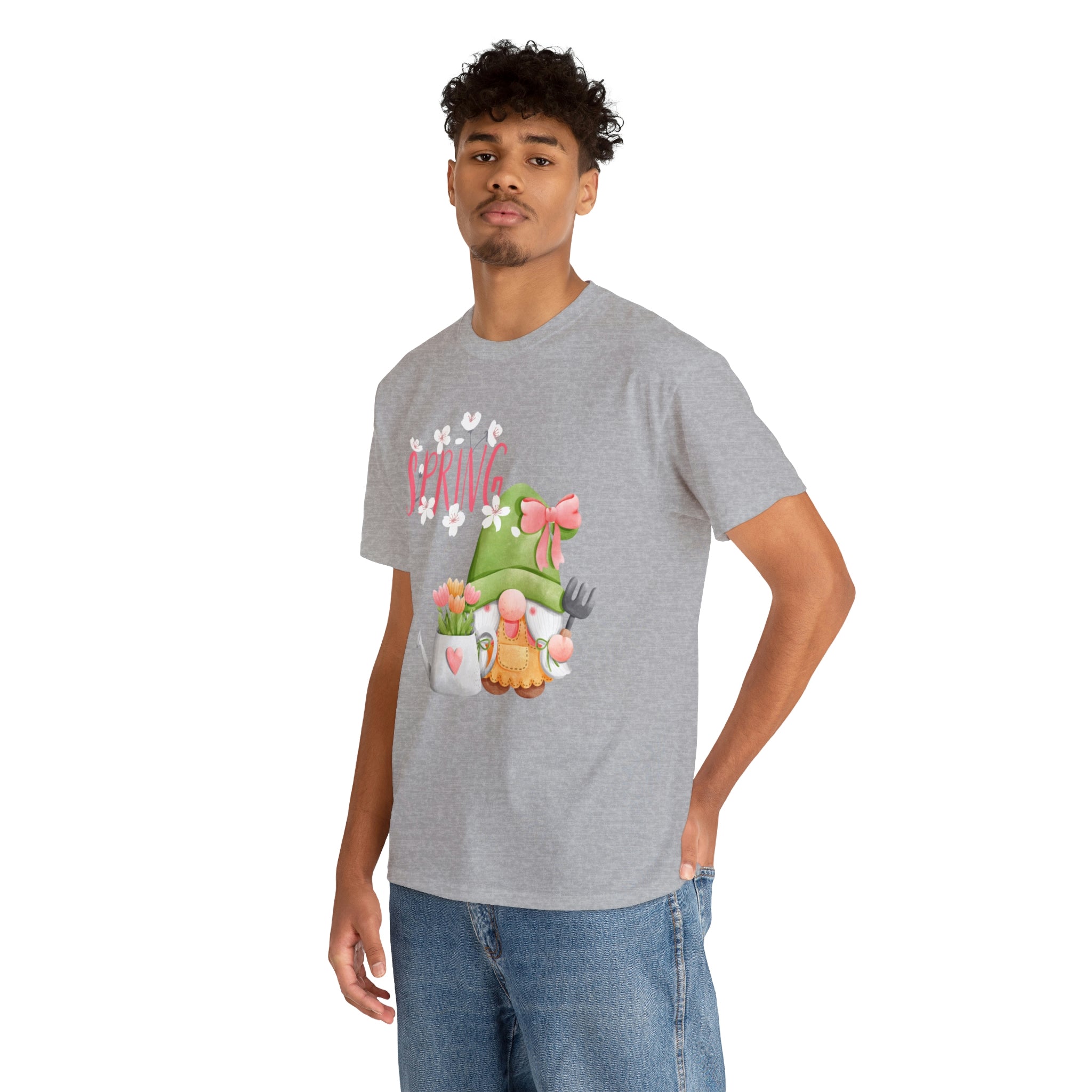 Gnome Happy Spring Unisex Heavy Cotton Tee