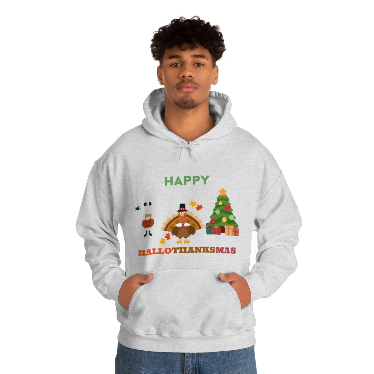 Happy Hallothanksmas Unisex Heavy Blend™ Hooded Sweatshirt