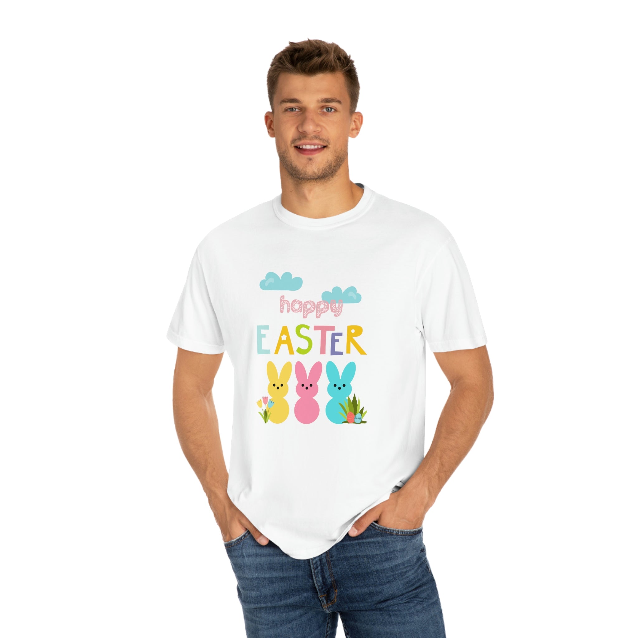 Happy Easter Bunny Unisex Garment-Dyed T-shirt