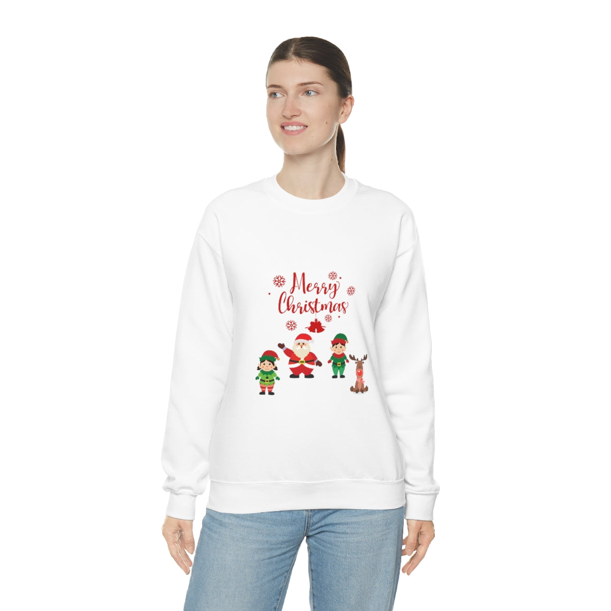 Merry Christmas From Santa & Helpers Unisex Heavy Blend™ Crewneck Sweatshirt