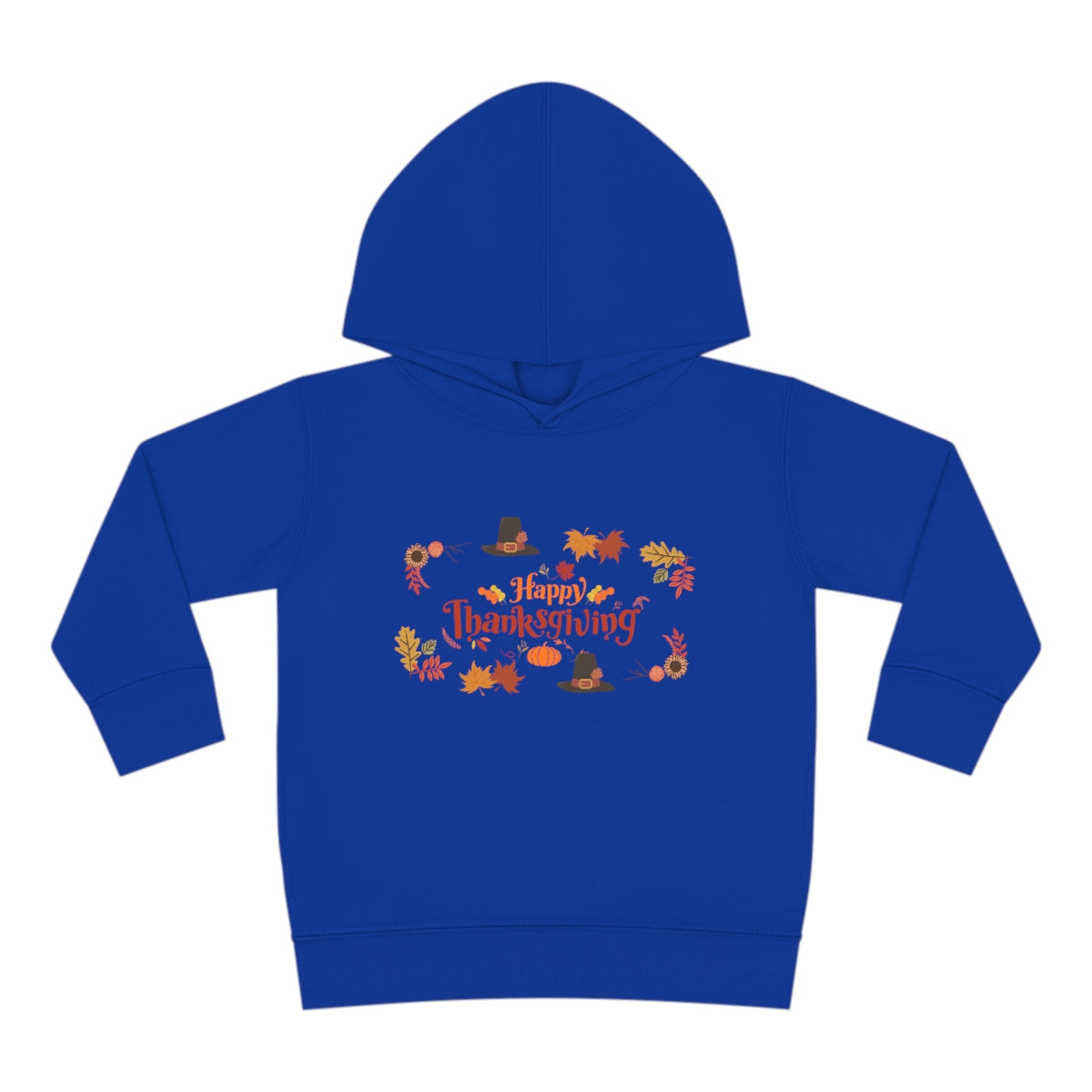 Happy Thanksgiving Toddler Pullover Fleece Hoodie