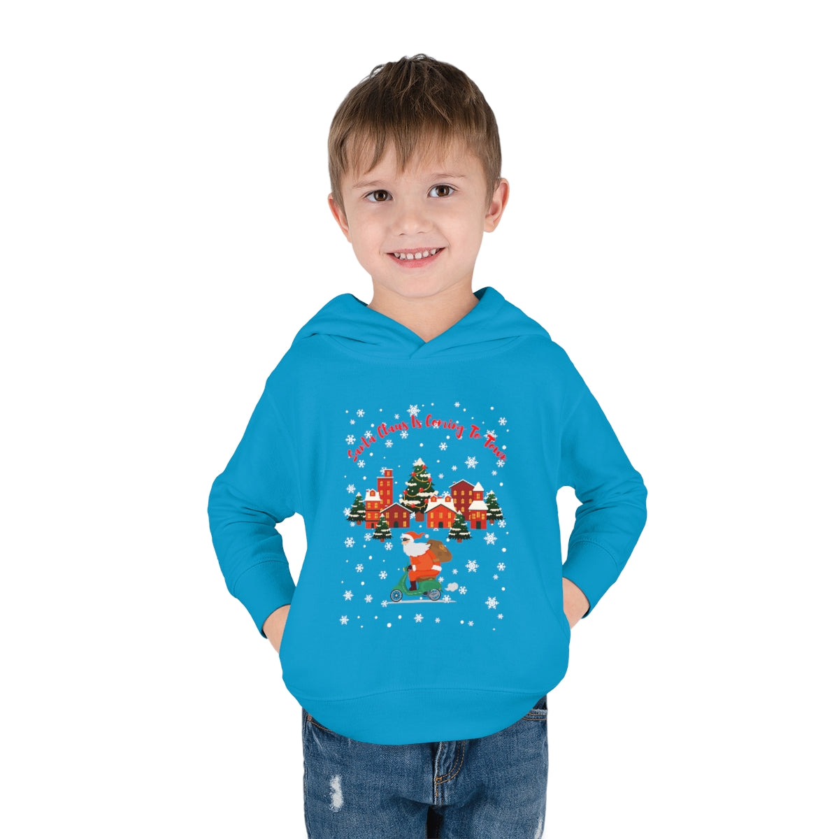 Santa Claus Is Coming To Town Toddler Pullover Fleece Hoodie