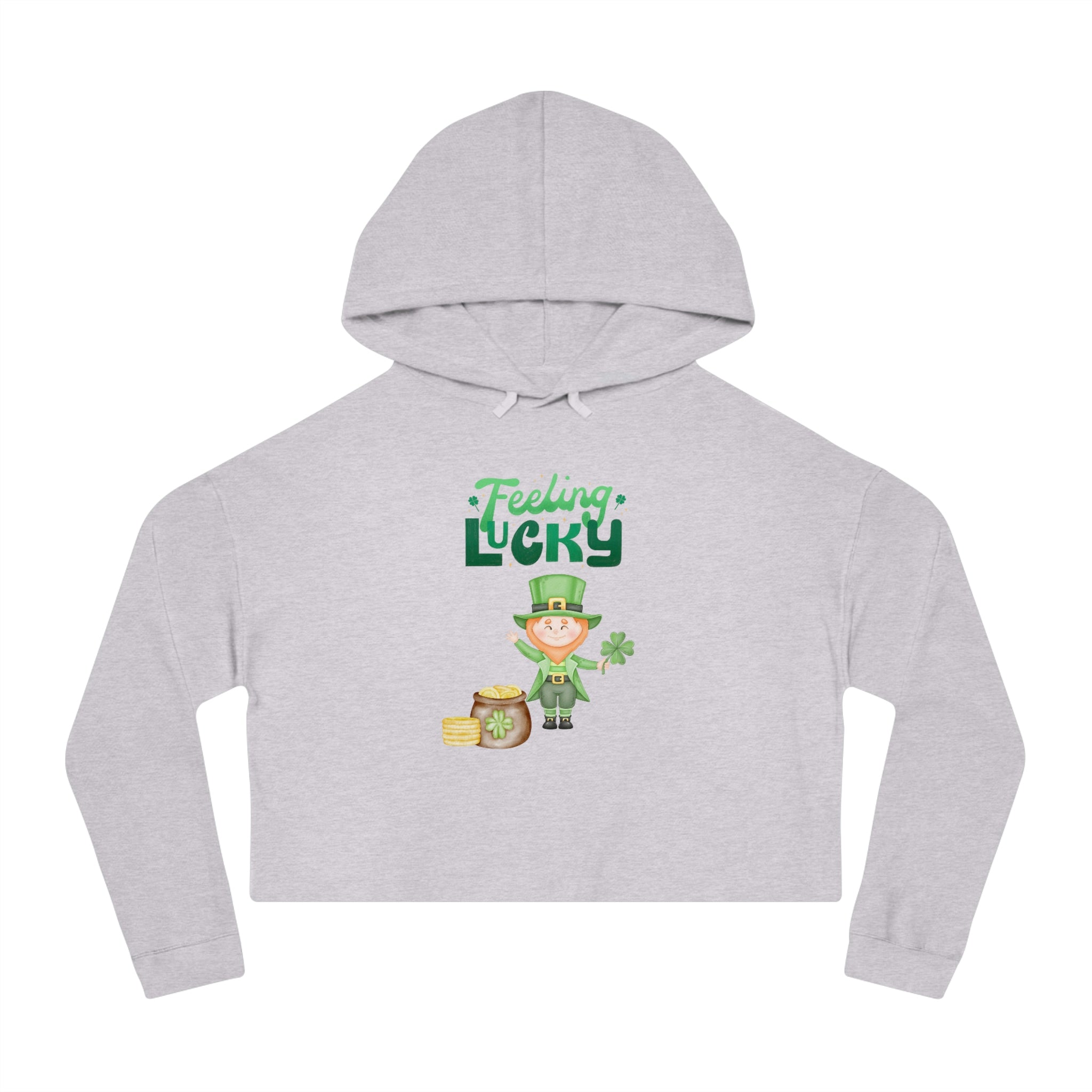 Feeling Lucky Women’s Cropped Hooded Sweatshirt