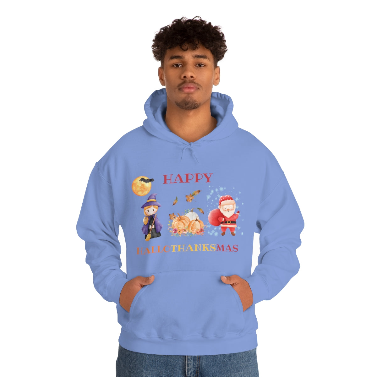 Happy Hallothanksmas Unisex Heavy Blend™ Hooded Sweatshirt